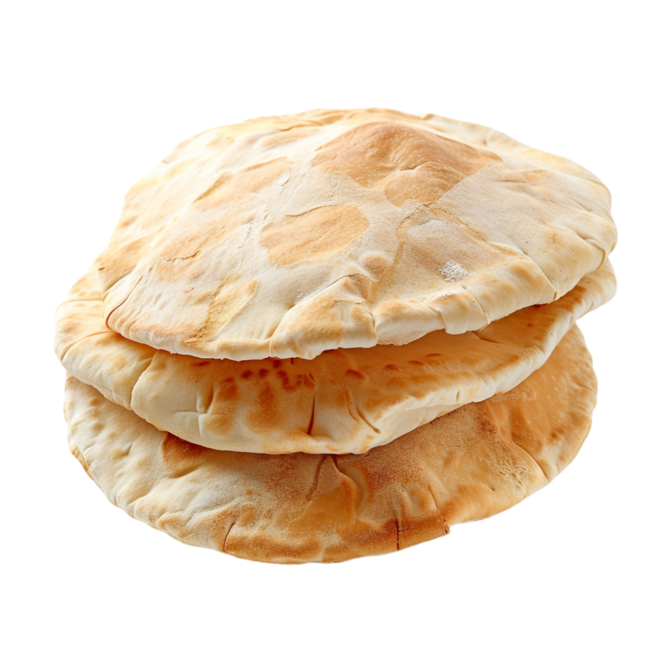 White Bread Round on Transparent Background png