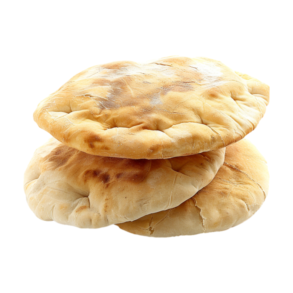 White Bread Round on Transparent Background png