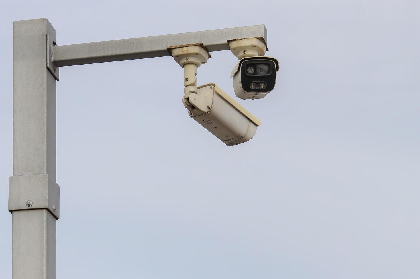 CCTV in the park in the rain for a long time photo
