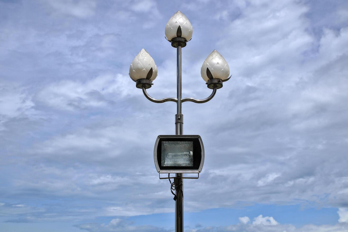 Corridor lights with modified solar panels to work together. photo