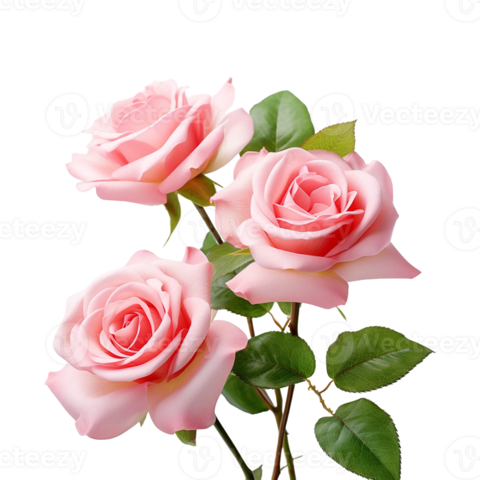 Pink Rose on Transparent Background png