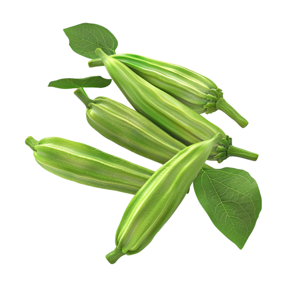 Lady Finger Vegetable on Transparent Background png