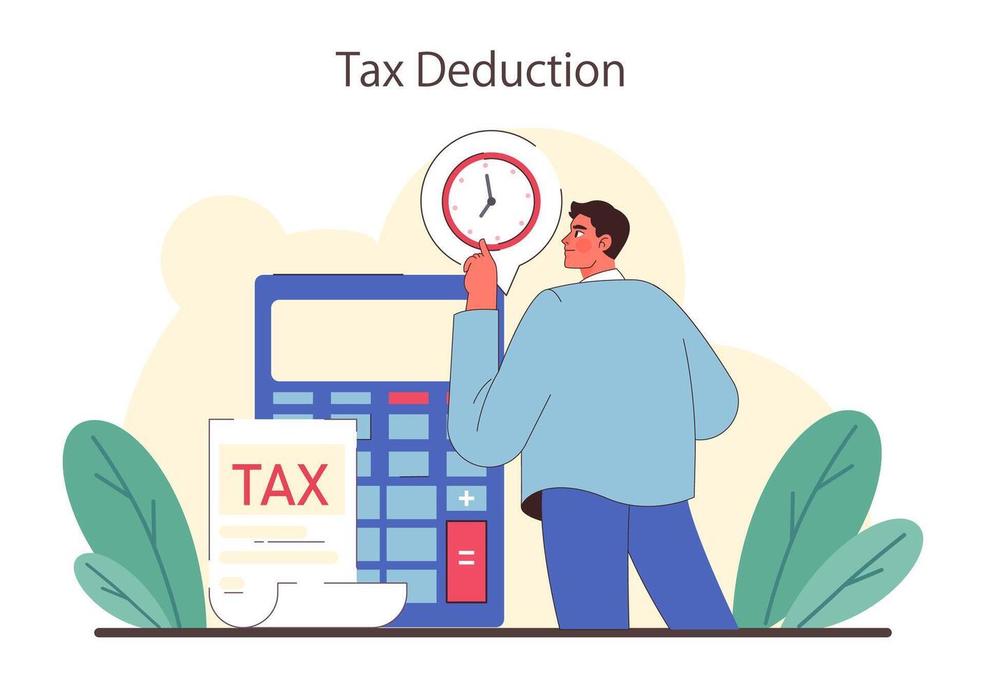 Tax optimization. Financial efficiency, budgeting and economy idea vector