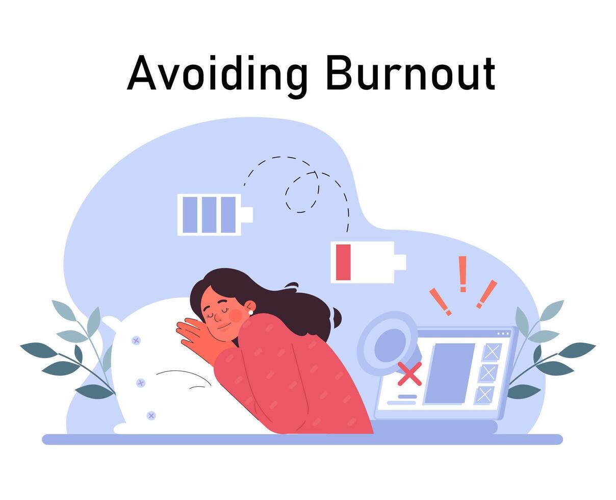 Stress resistance. Emotional balance and stress resilience skill. Mindfulness vector