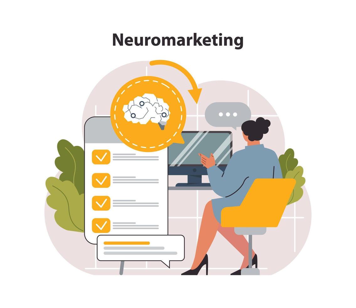 Neuromarketing. Marketing campaign based on customer behavior vector