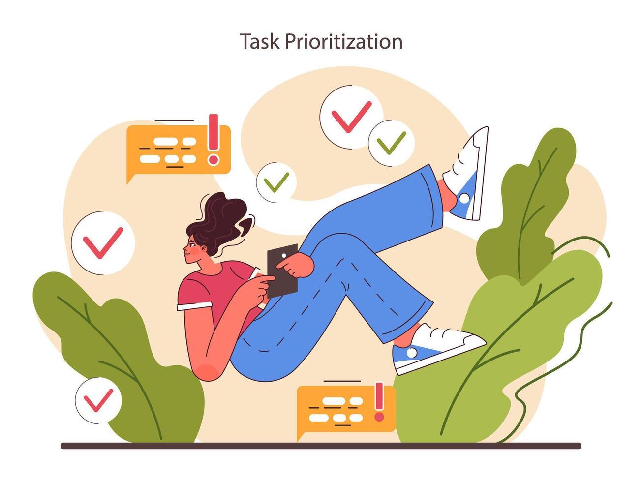 Task prioritization. Effective and competent office worker time vector
