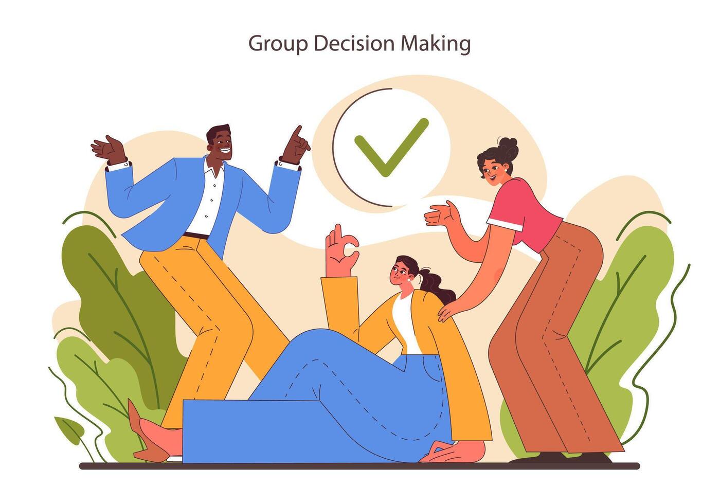 Group decision-making. Strategic thinking, brainstorming and solution vector
