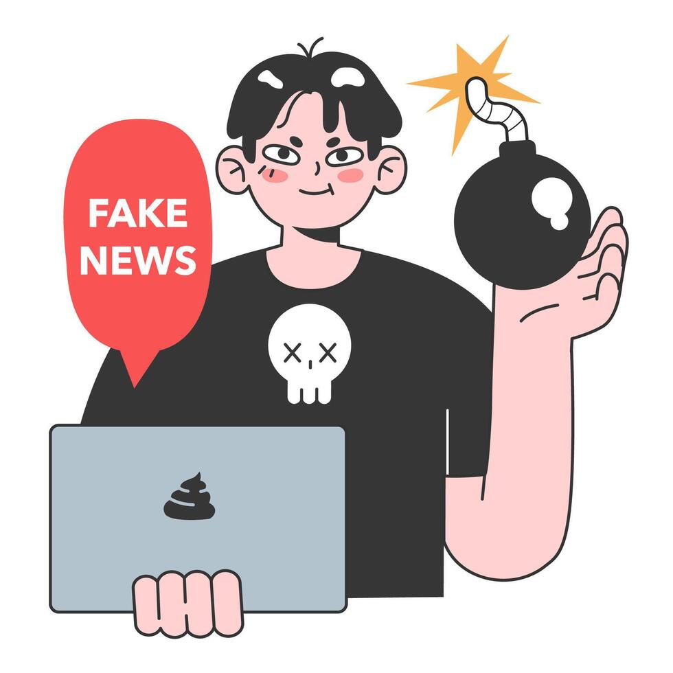 Fake news. Manipulation and control over people mind. Media influencing vector