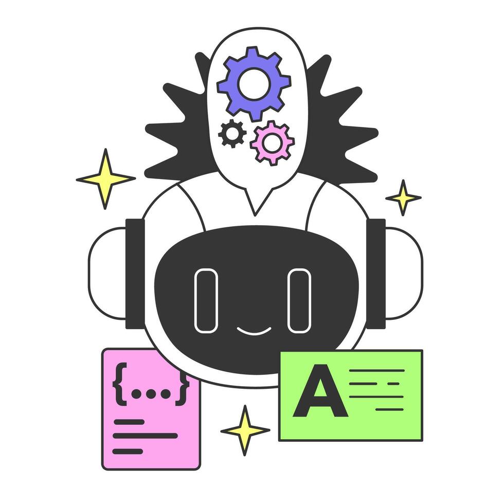 Prompt-engineering to a artificial neuron network. Artificial intelligence vector