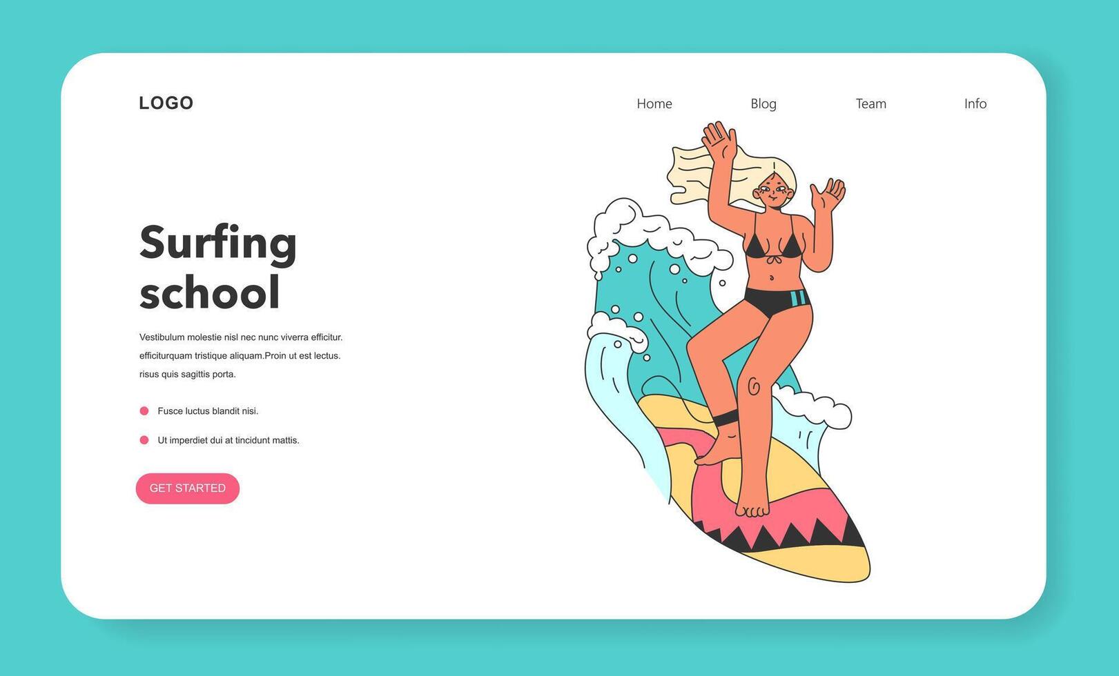 Character in a swimsuit spending time on the beach. vector
