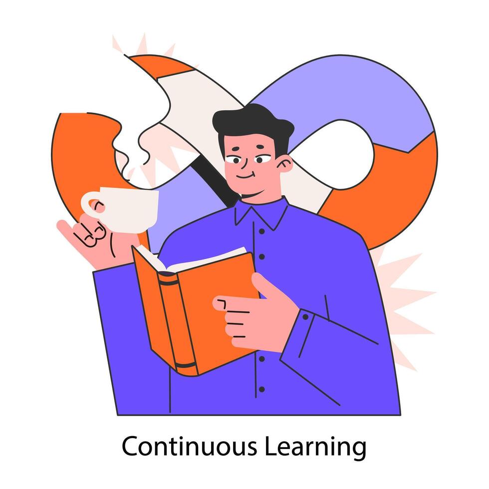 Self-development. Increasing of individual or professional competencies vector