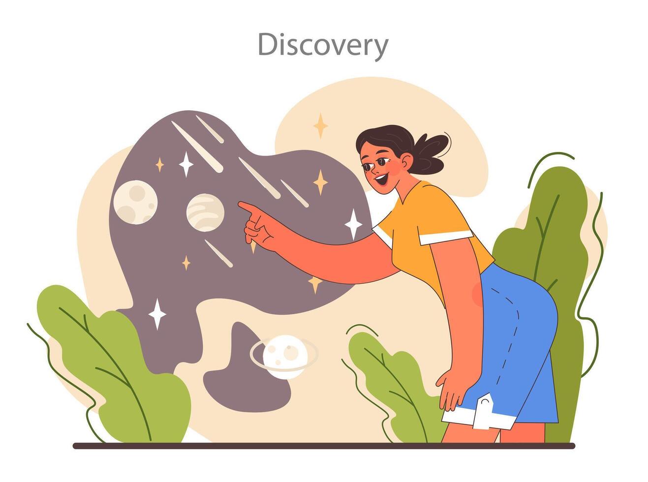 Curiosity set. Inquisitiveness and openness to new ideas and concepts. vector