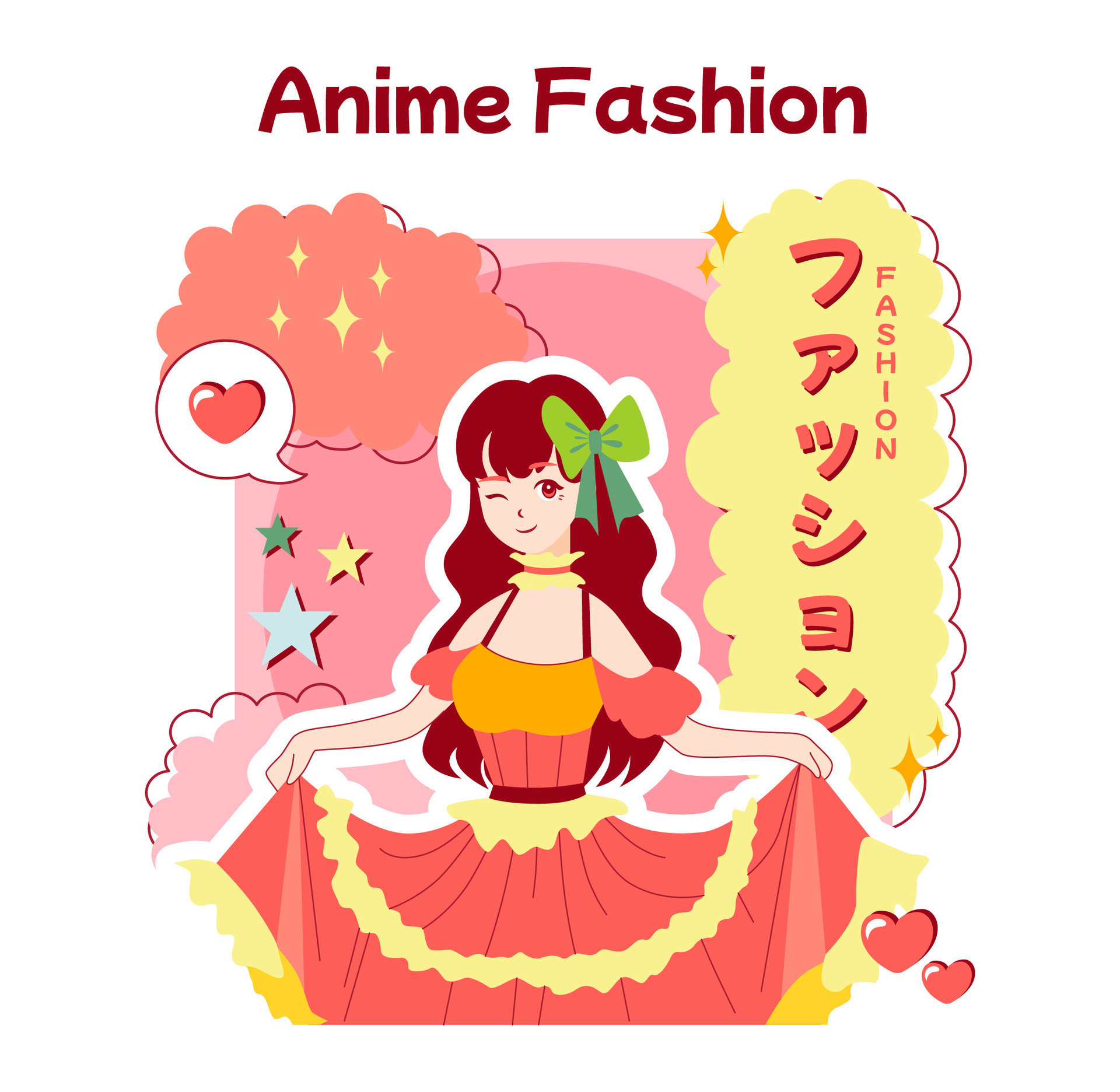 Anime culture. Otaku or geek lifestyle, popular japanese cartoons