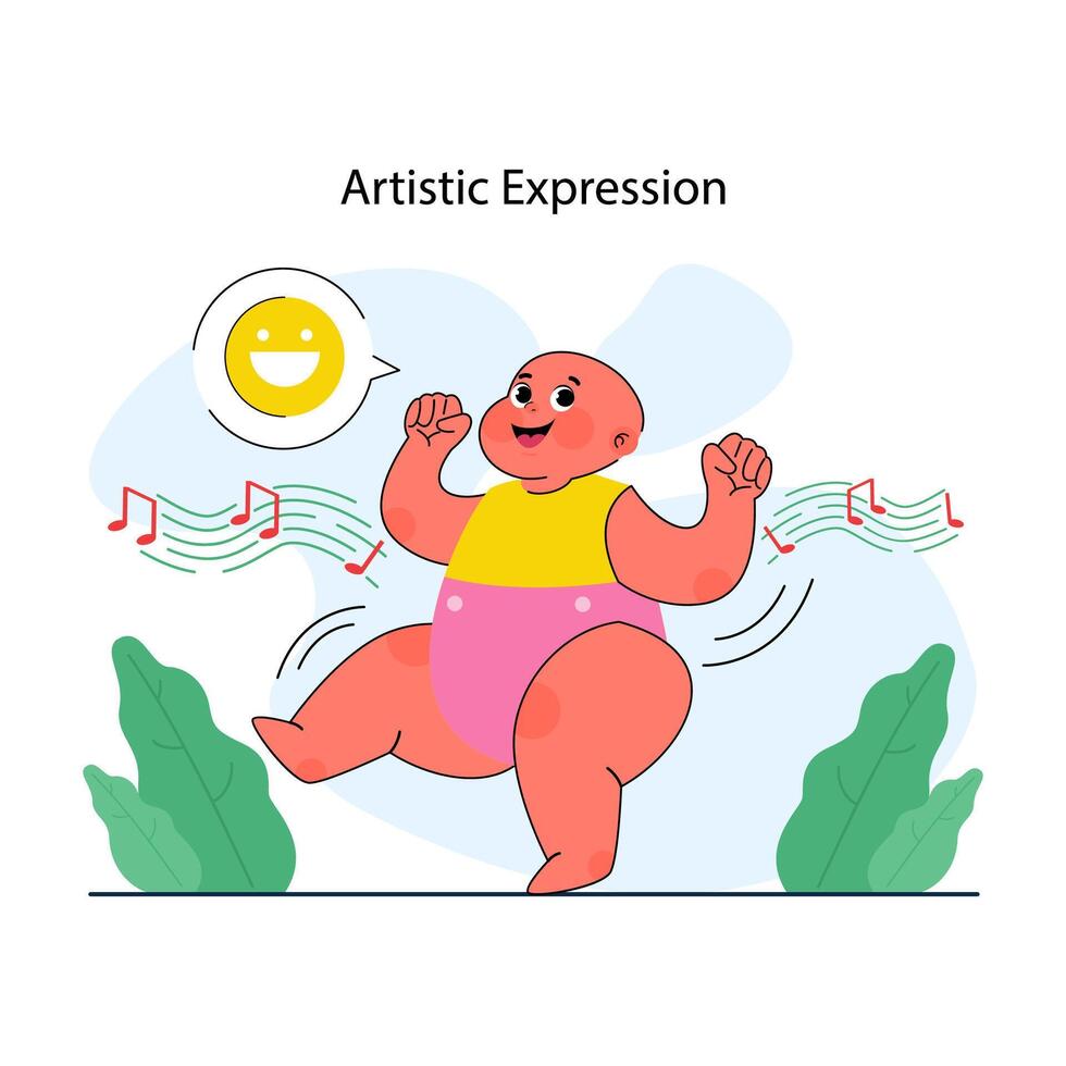 Early childhood education. Kid preschool learning, playing vector