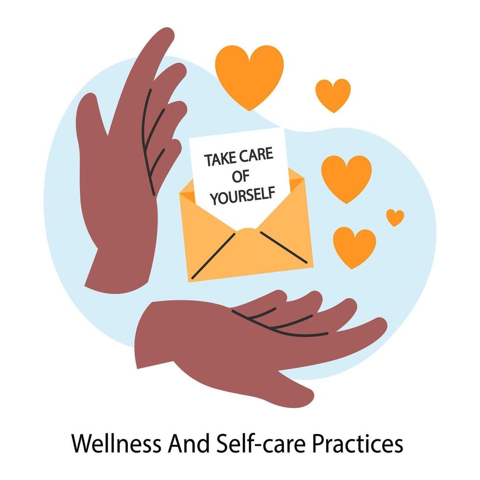 Emotional wellbeing. Positive thinking and attitude. Optimistic mindset vector