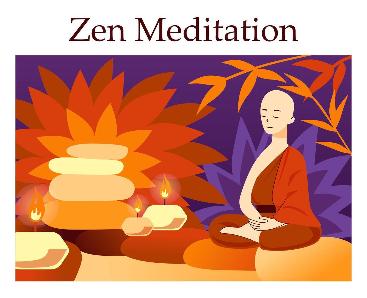 Eastern religion. Asian and middle East religious ideas and rituals. vector