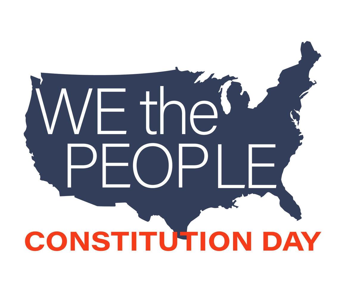 American constitution day. National USA holiday on September 17th. vector