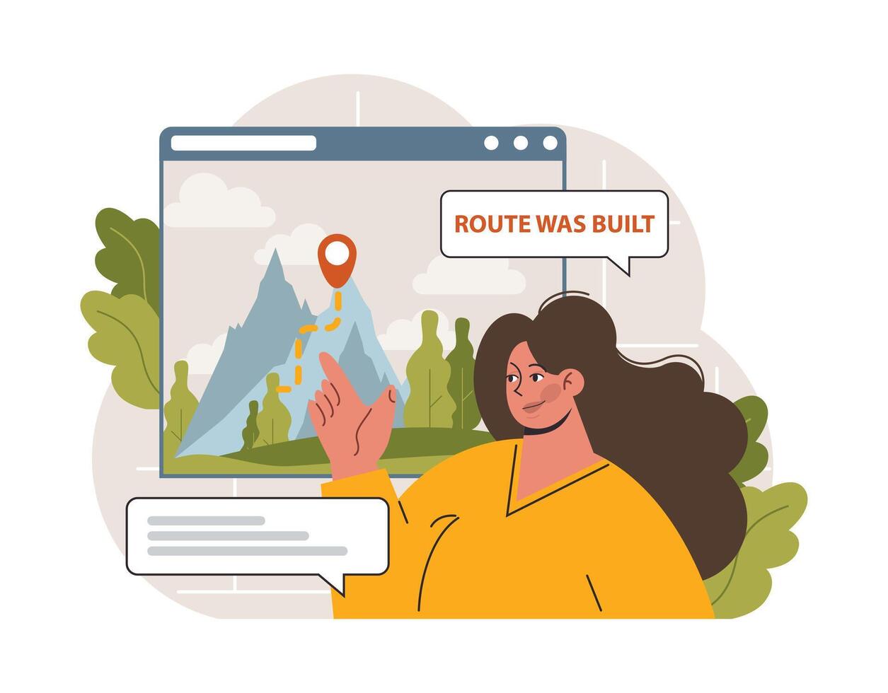 Traveling. Outdoor relaxation, vacation activity. Adventurous lifestyle vector