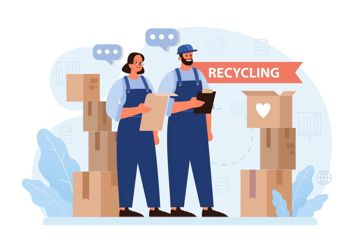 Sustainability. Environmental protection, climate and nature preservation. vector