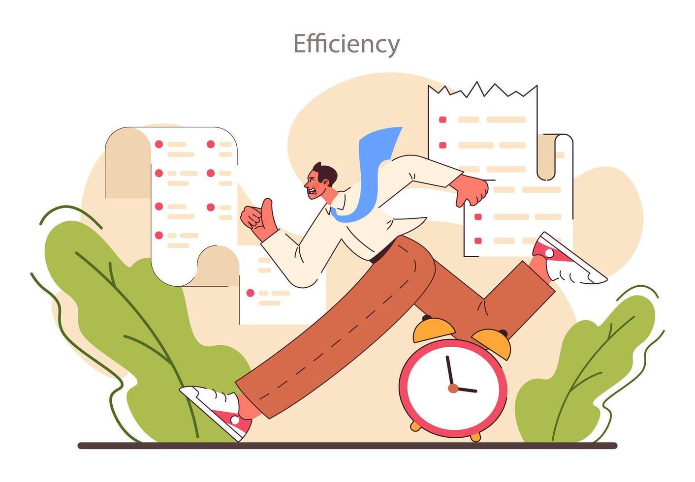 Efficiency. Optimization of working time of the character. Effectiveness vector