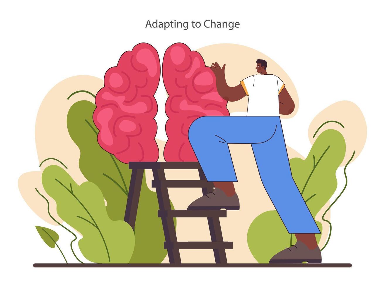 Adapting to change. Open-mindedness. The ability to accept new ideas vector