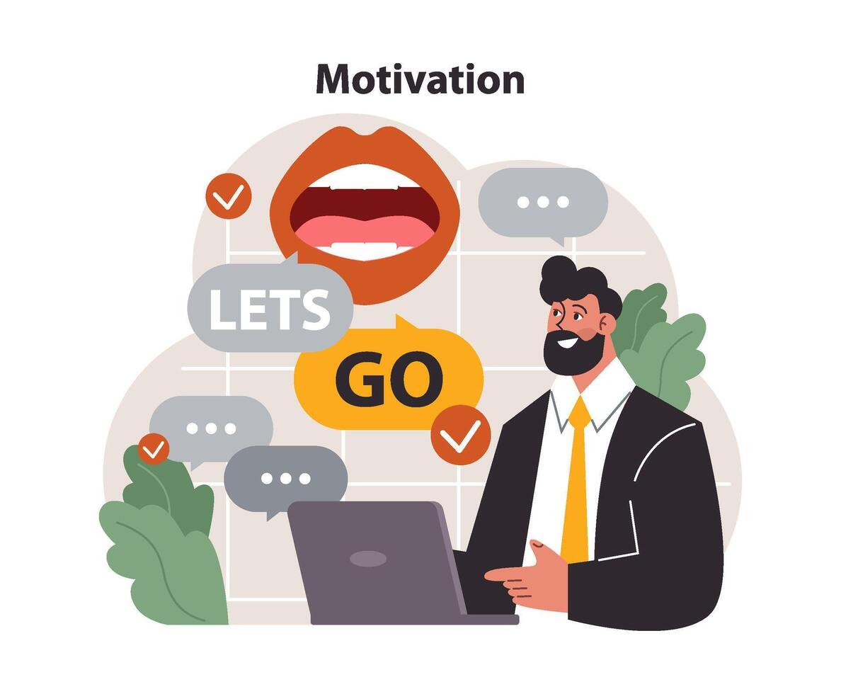 Personal growth. Motivation. Ambitious character' persistence vector