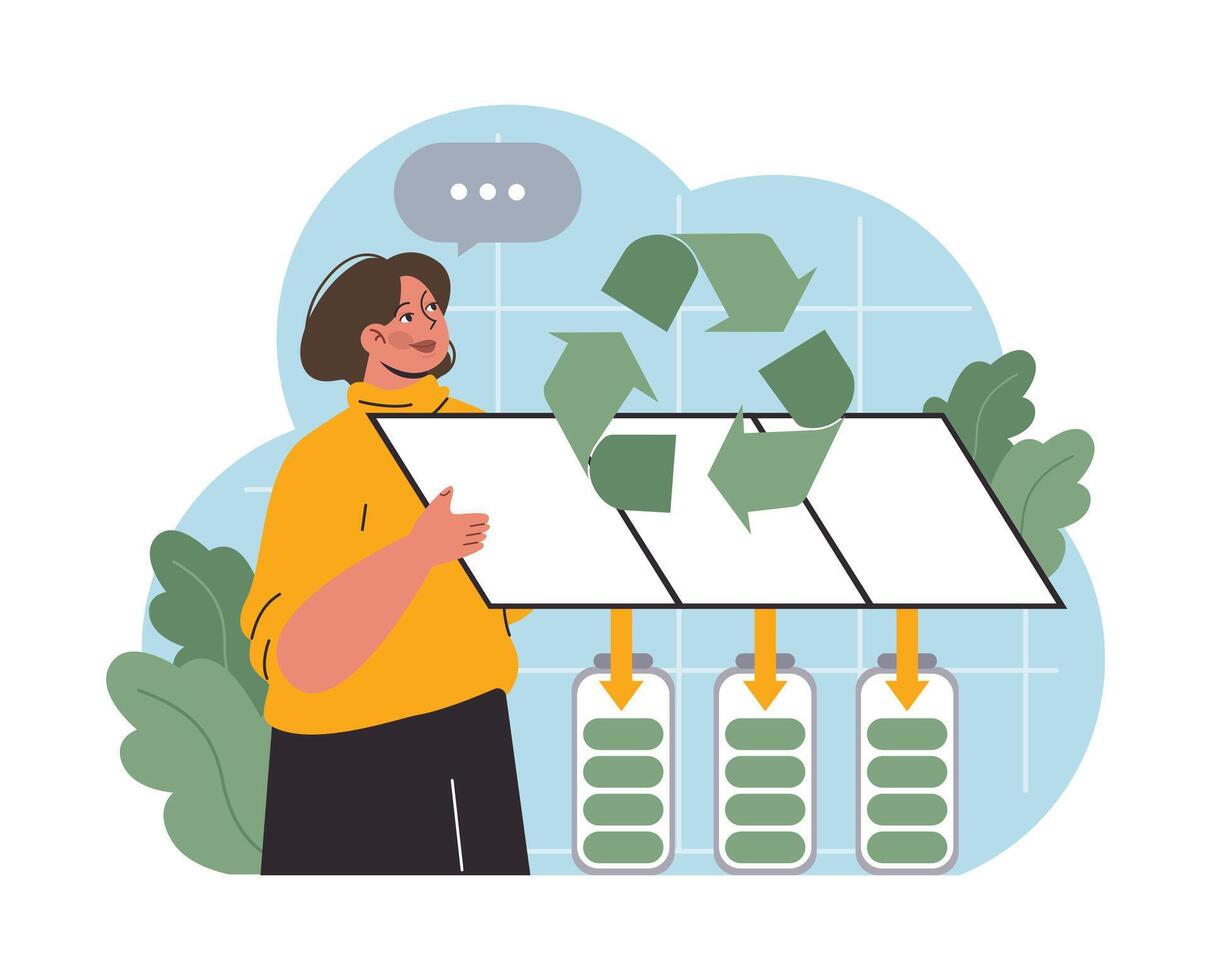 Renewable power. Sustainable electricity consumption. Energy vector