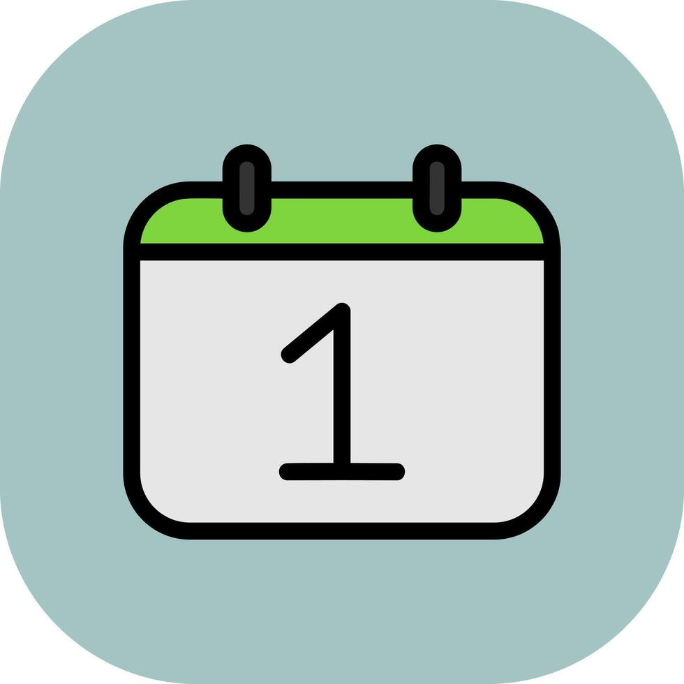 1 Date Icon Design vector