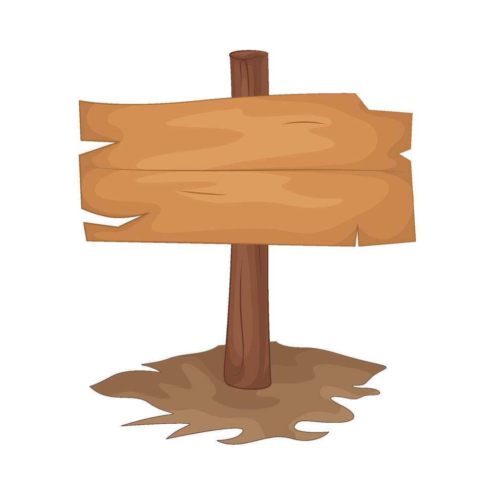 Illustration of wooden signboard vector