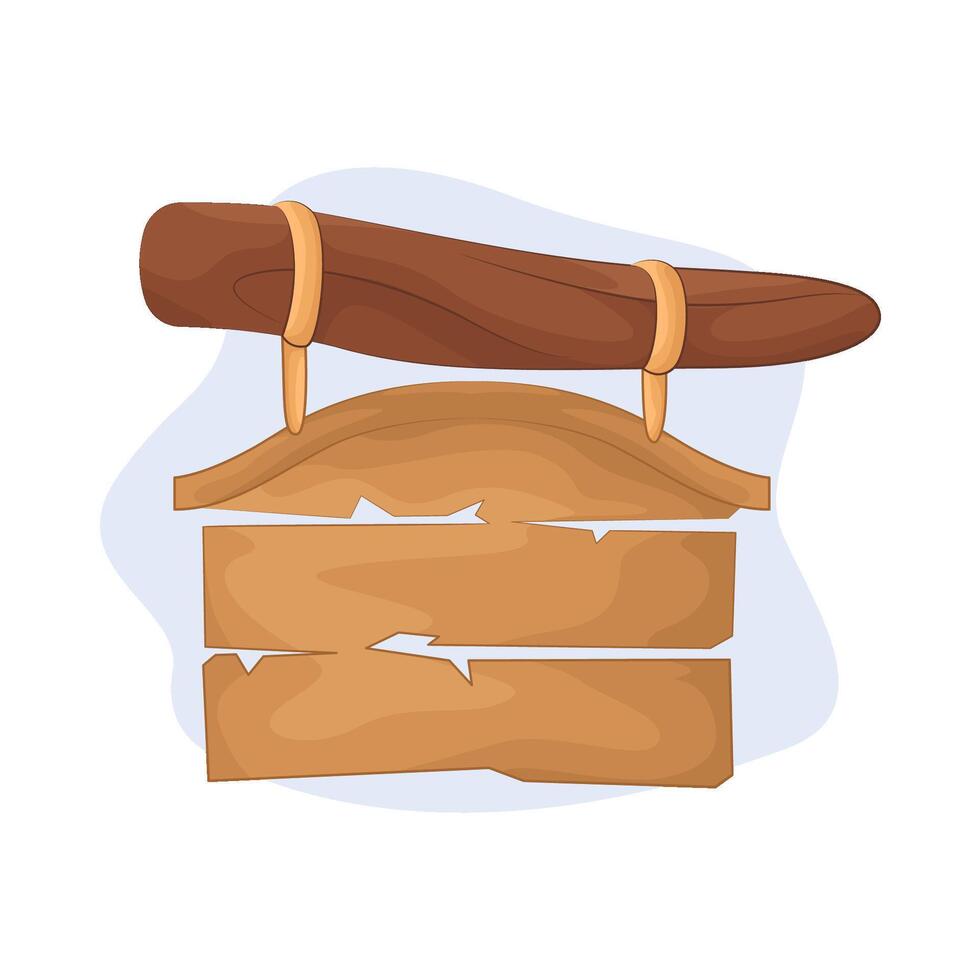 Illustration of wooden signboard vector