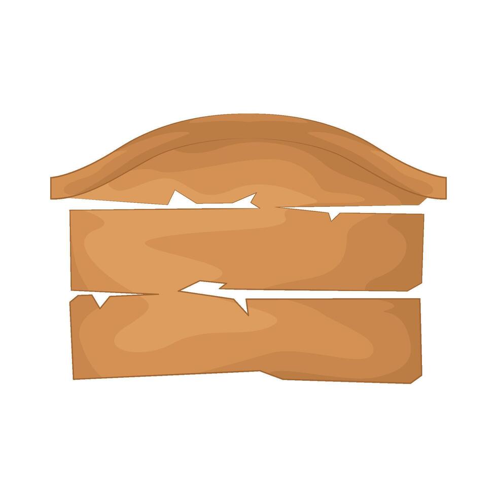 Illustration of wooden signboard vector
