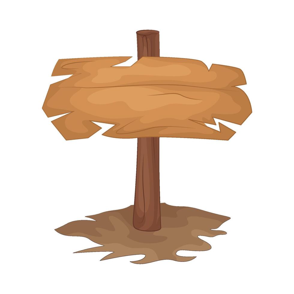 Illustration of wooden signboard vector