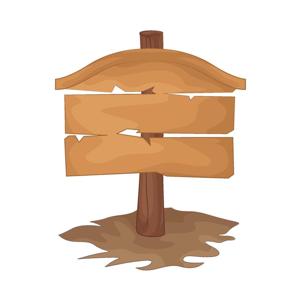 Illustration of wooden signboard vector