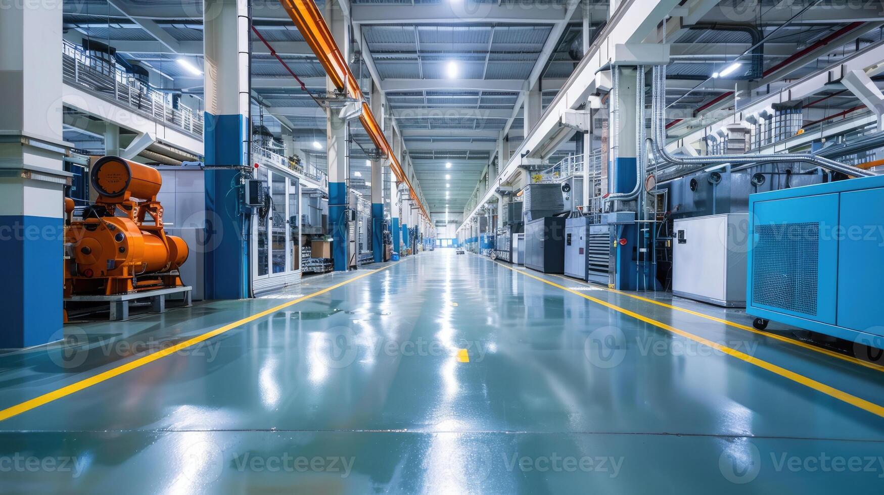 Industrial and Manufacturing Engineers and technicians working in industry refinery or power plant with blurred lights and structures in the background photo