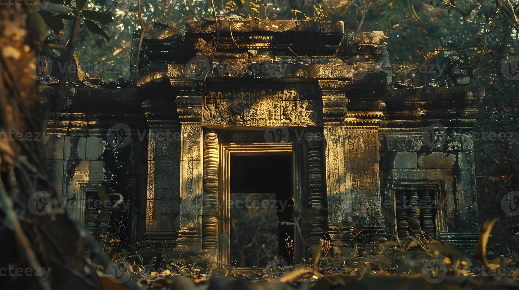 exploring an ancient temple photo