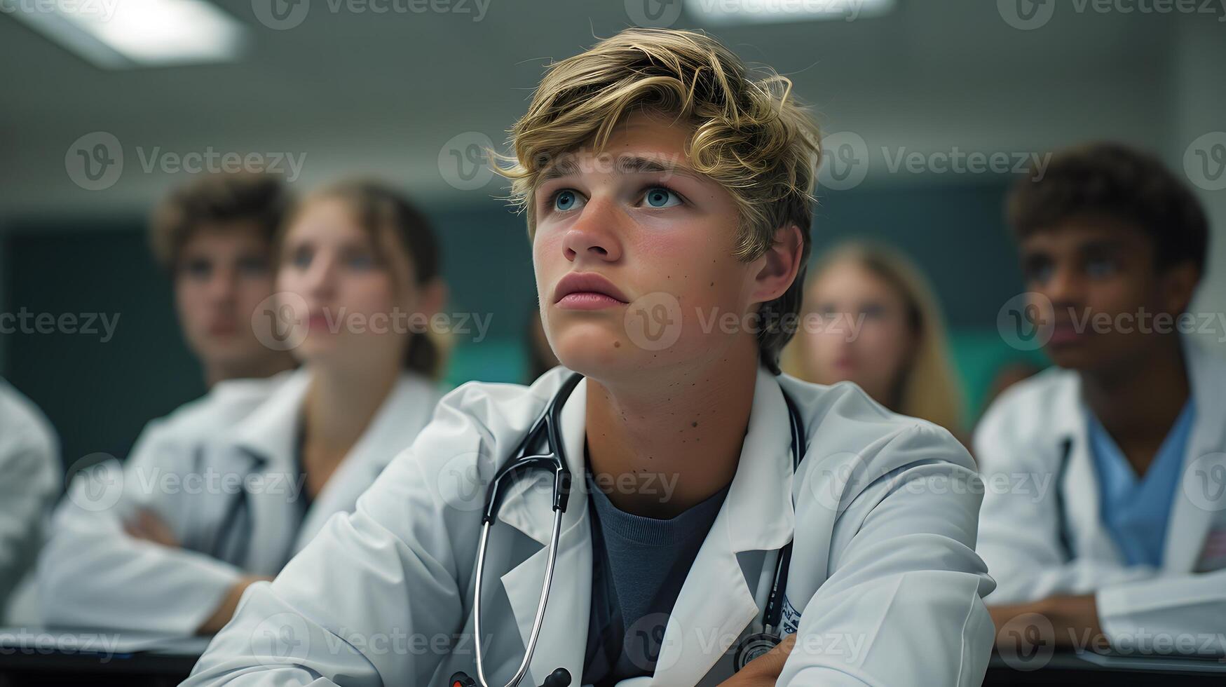 Medical students in classroom photo