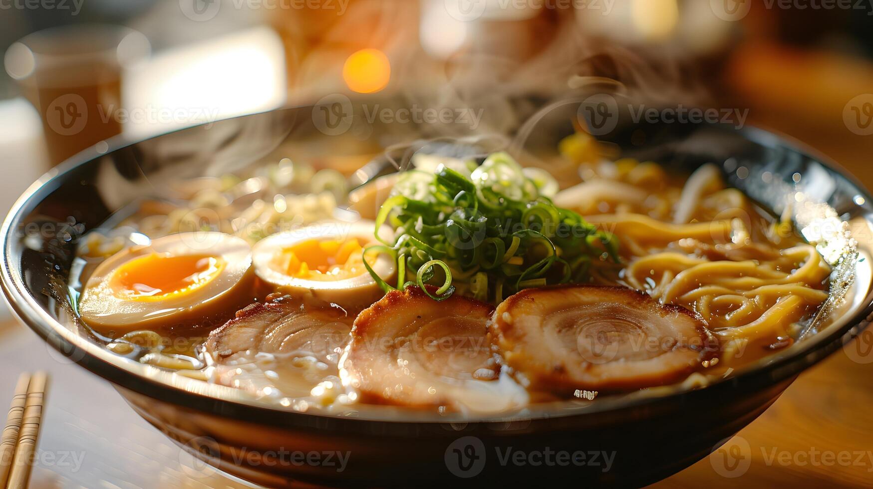 A ramen with all the toppings photo