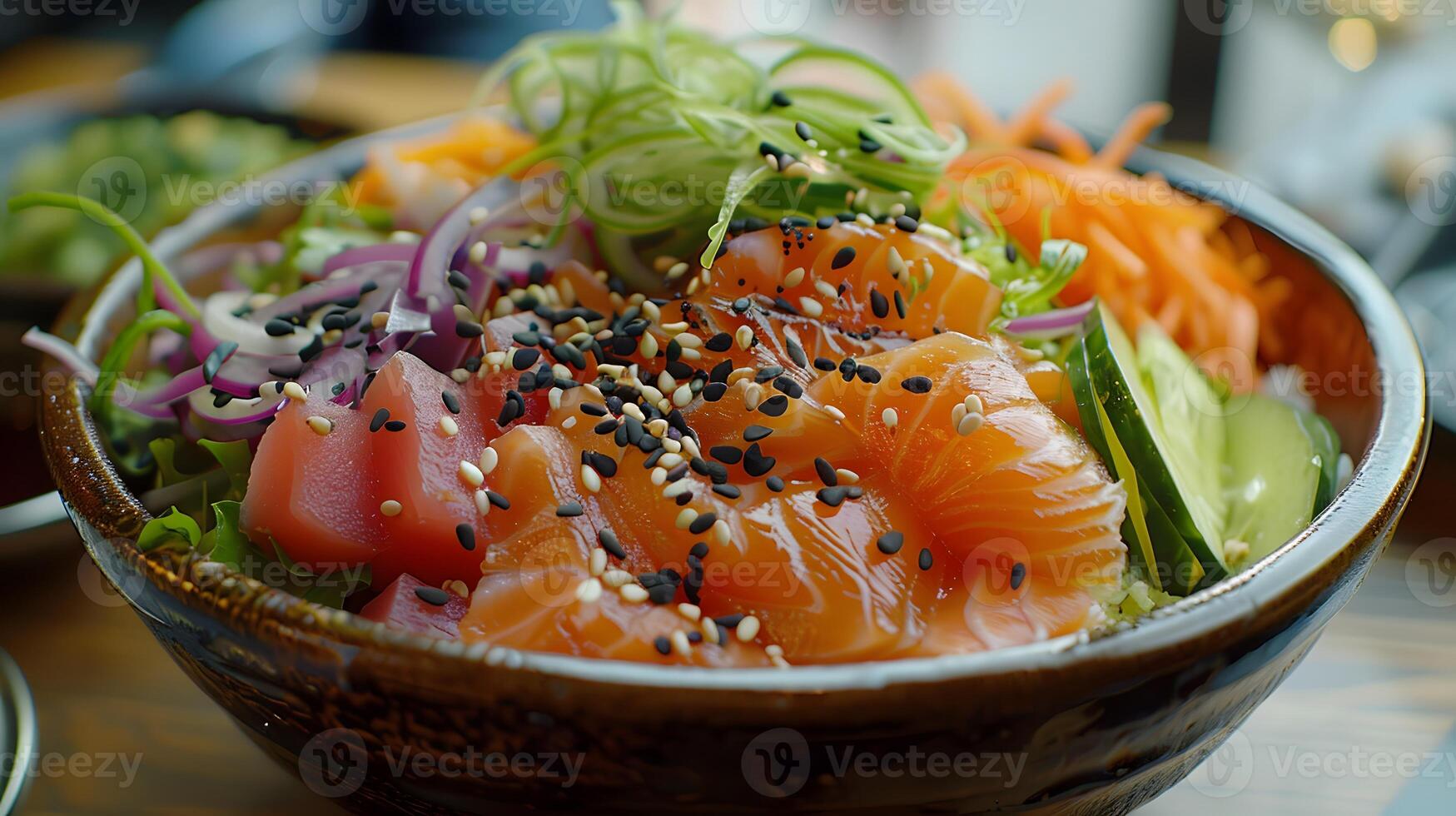 A Japanese Rice with Salmon and Tobiko photo
