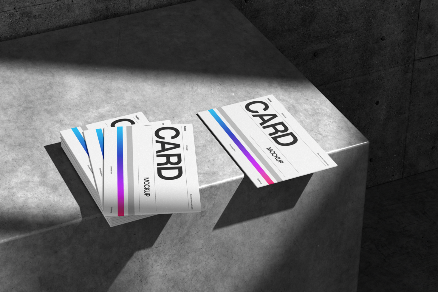 Professional Card Branding Mockup Template with Light for psd