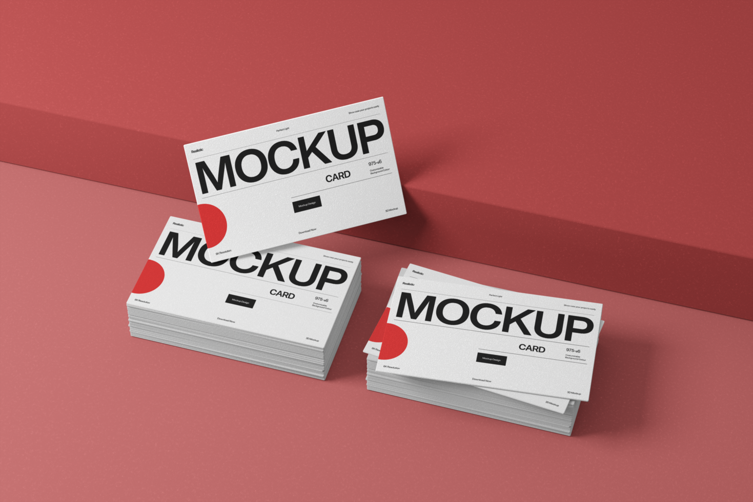 Corporate Business Card Mockup Template with Modern Design psd