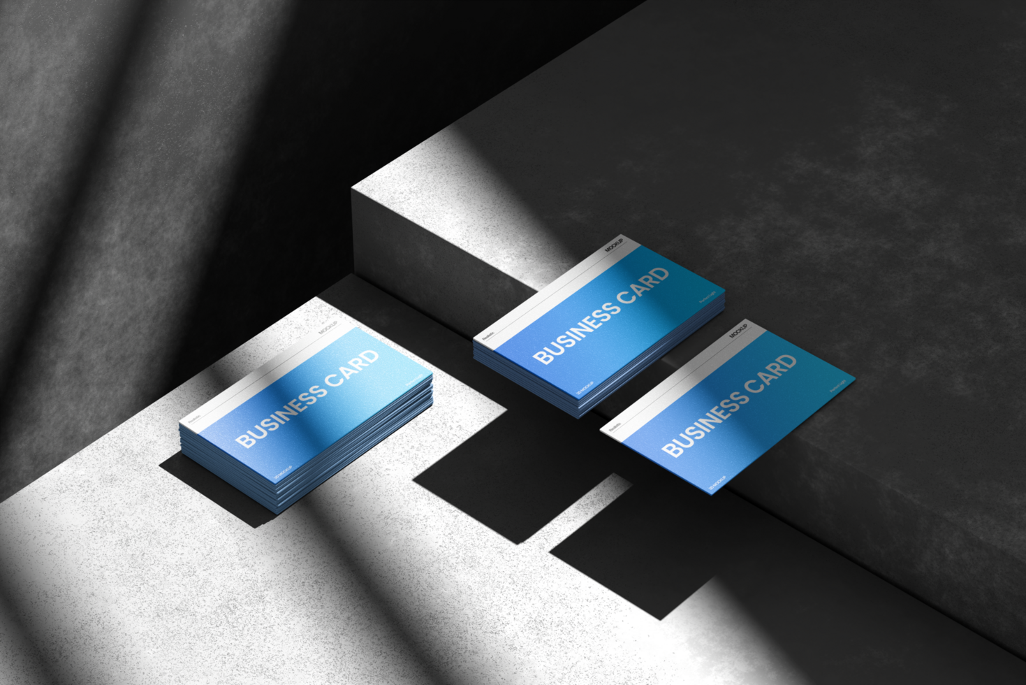 High Resolution Business Card Mockup Template with Shadow psd