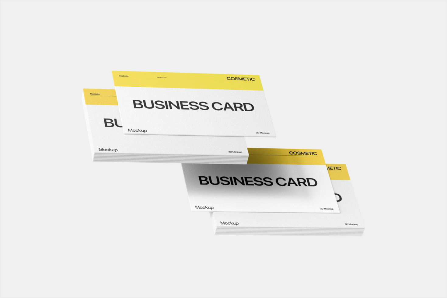Corporate Business Name Card Mockup with Accents psd