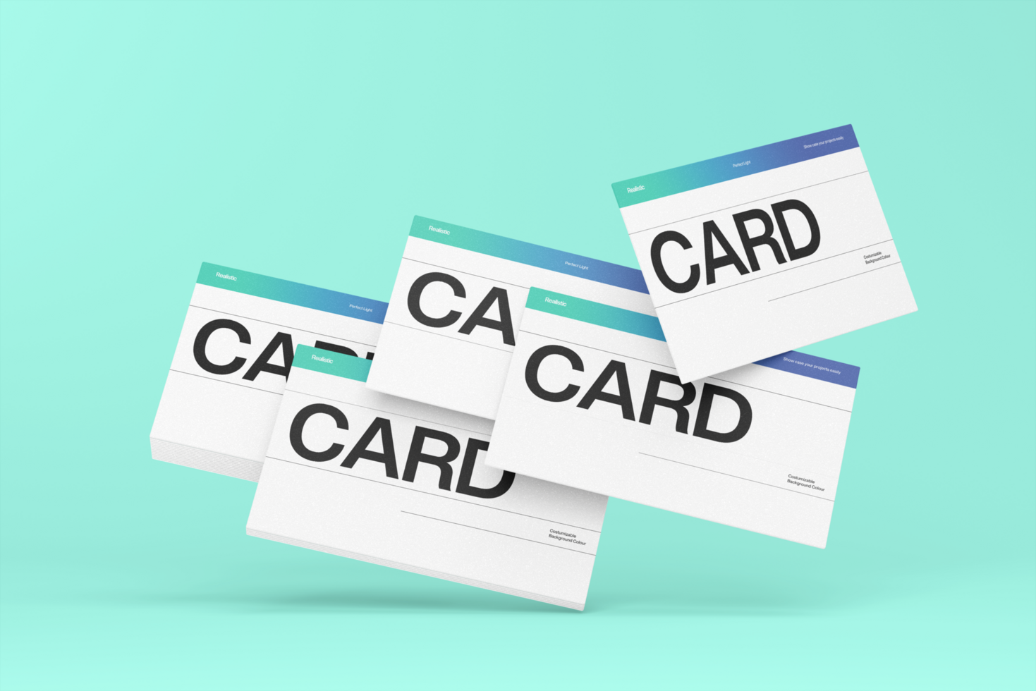 Realistic Display Business Card Mockup Template psd