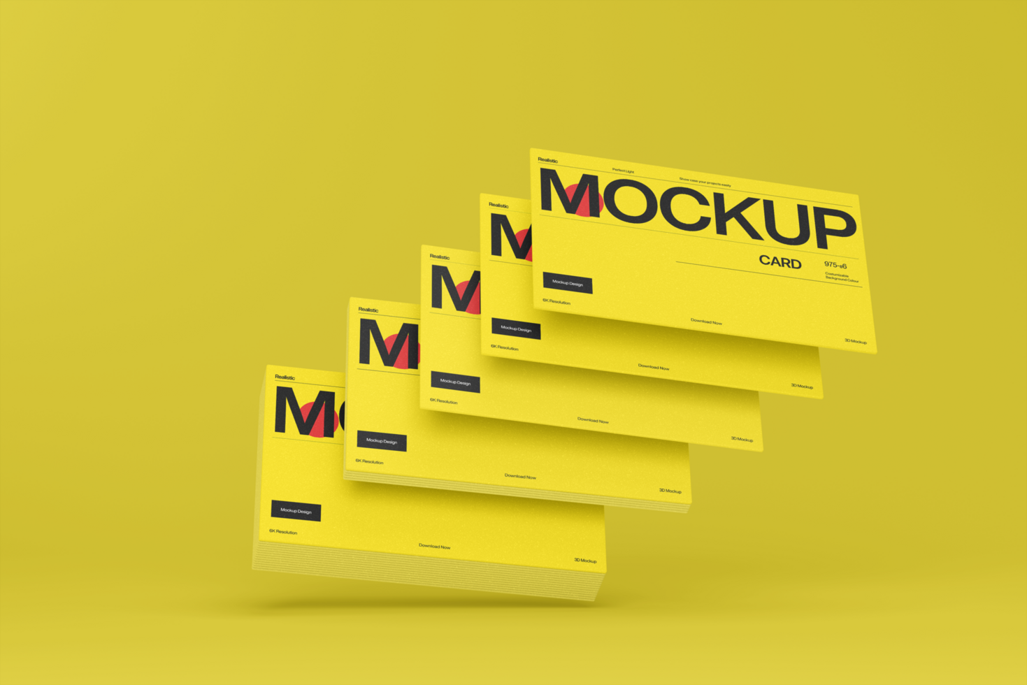 Realistic Modern Branding Business Card Mockup psd
