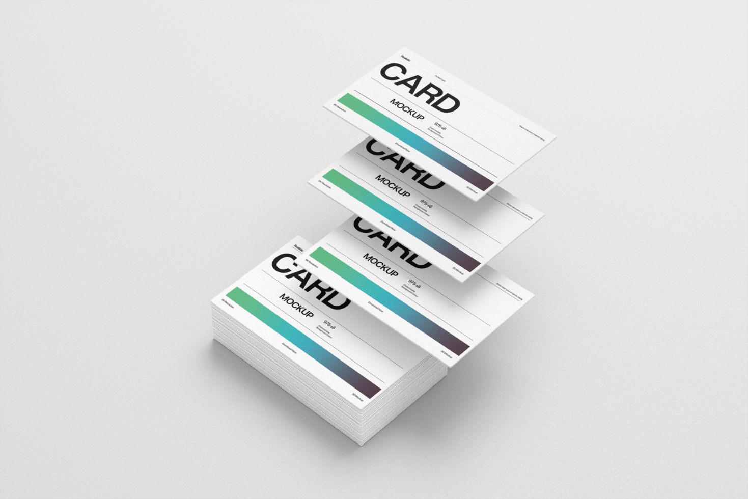 Branding Card Mockup Template for Professional Presentation psd