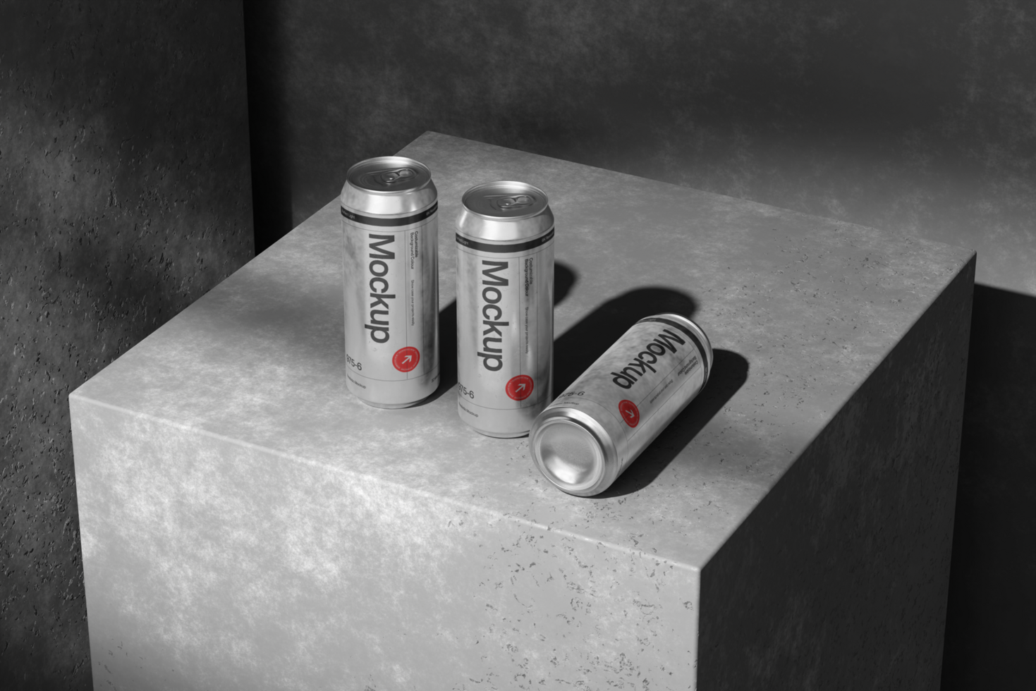 3d Metallic Beverage Can Mockup Template psd