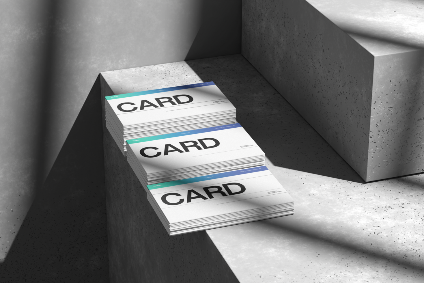 Modern Clean Business Card Mockup with Shadow psd