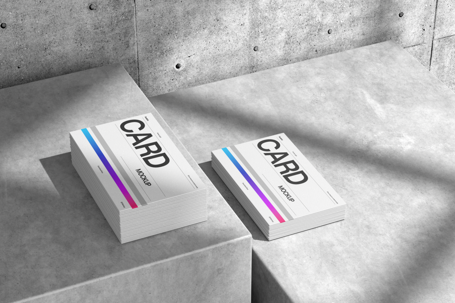 Minimalist Concrete Business Card Mockup Template psd