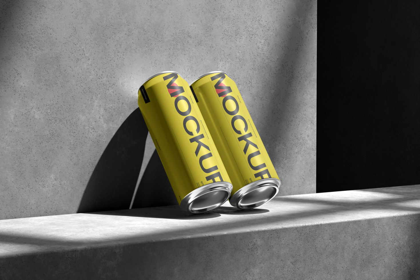 Premium 3D Aluminum Can Mockup for Beverage Branding psd