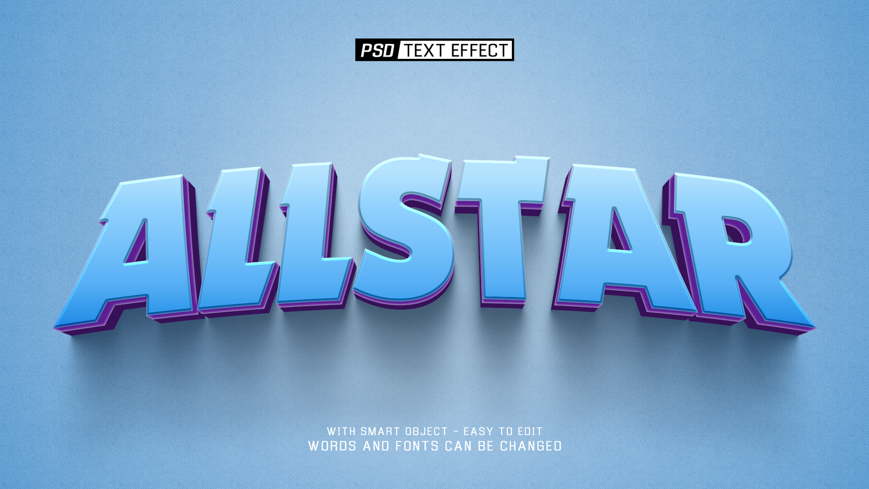 allstar text effect psd